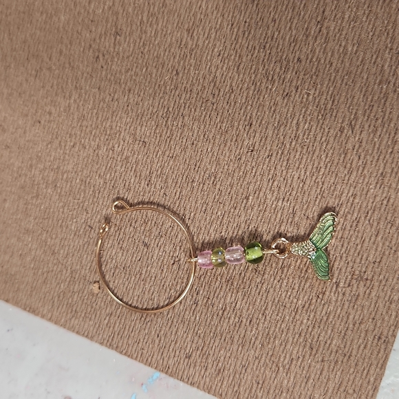 5/$25🌴Handmade Mermaid Vibes Wine Charms Set of 6 - Picture 5 of 8